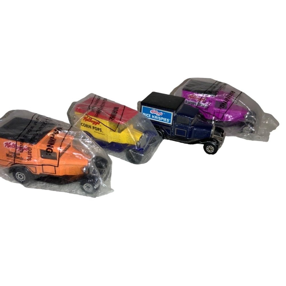 Match Box Kellogg's Promo Diecast Trucks Set of Four Different Vehicles